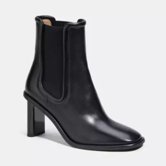 Coach Geneva Black Leather Bootie - Picture 1 of 7
